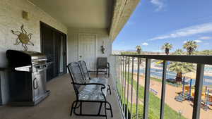 Balcony with a grill