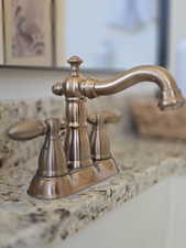 Bathroom view of a sink
