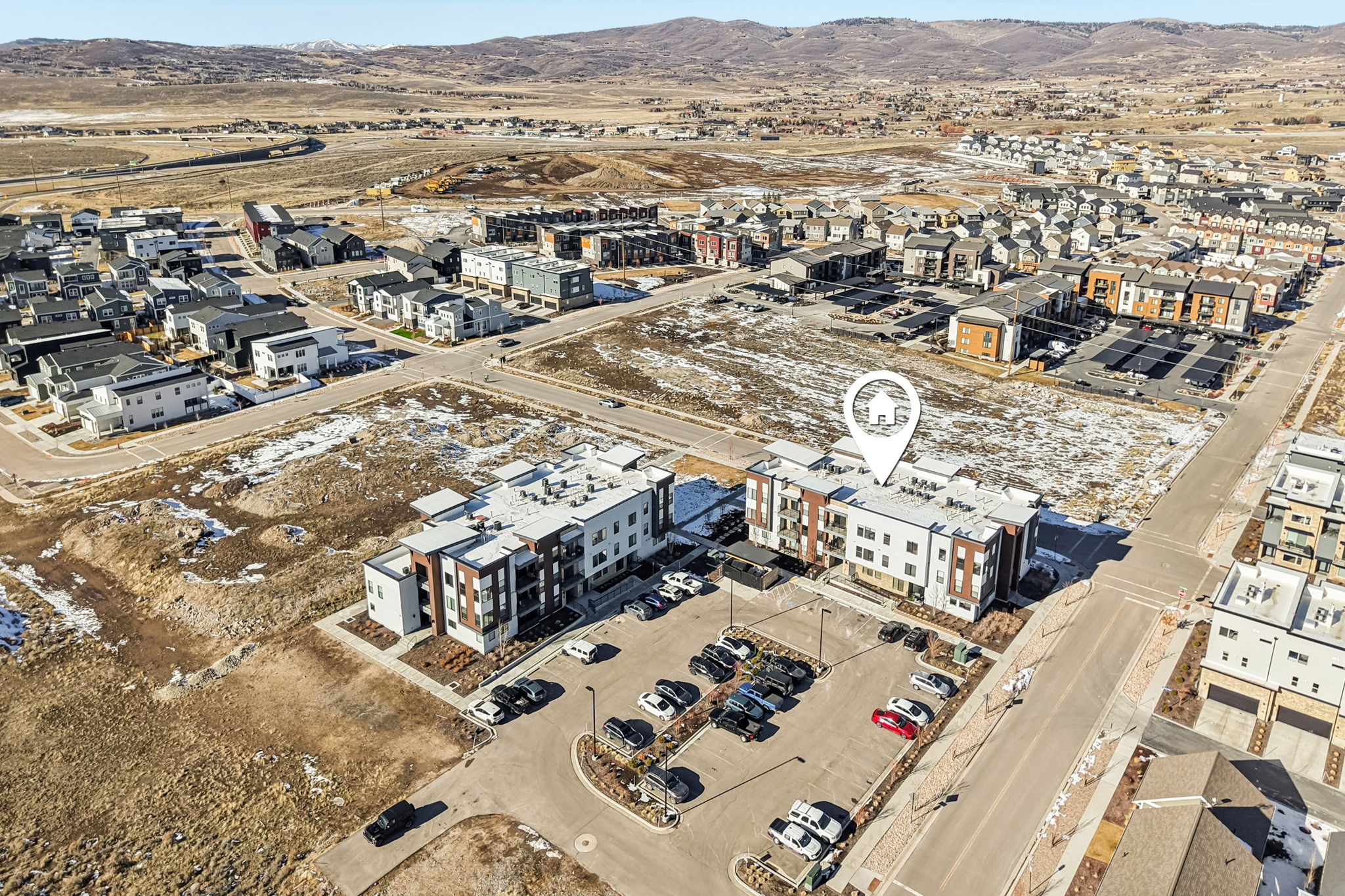 Drone / aerial view of mountains