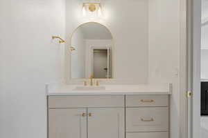 Bathroom featuring vanity