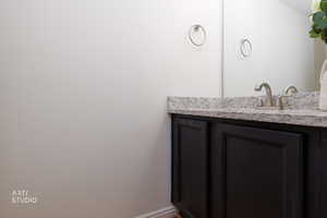 Bathroom featuring vanity