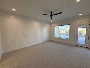 Primary suite with separate back door.