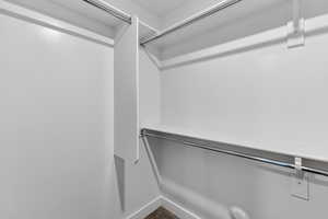 View of walk in closet