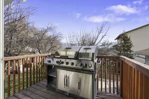 Deck with grilling area