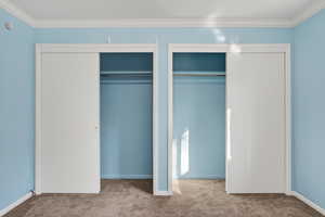 View of double closets