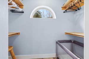 View of walk in closet