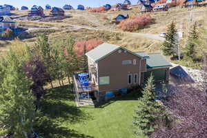 Aerial view of residential area