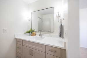 Bathroom featuring vanity