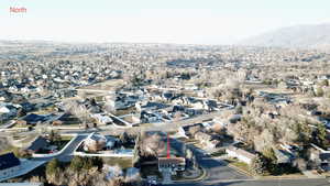 Aerial perspective of suburban area