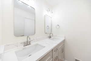 Full bath with double vanity