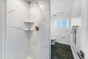 Bathroom with custom tile shower