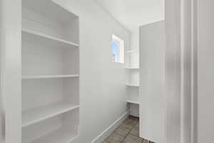 Spacious walk in pantry