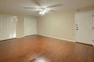 Unfurnished bedroom with separate entrance access to the building. This can be used as downstairs family room or dan.