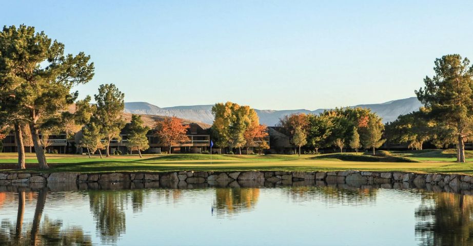 Water view with a mountainous background