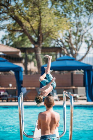 Community pool with a gazebo