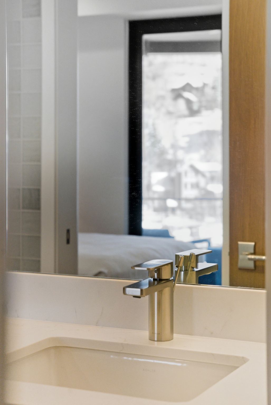 Bathroom view of vanity
