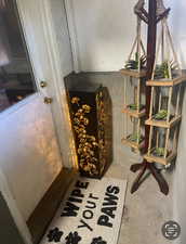 Detailed view of unfinished concrete flooring