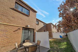 View of patio featuring outdoor dining space