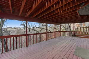 View of wooden deck