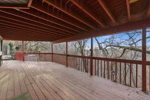 View of wooden deck