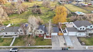 Aerial view of residential area