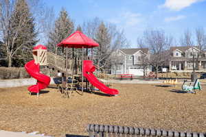 View of community jungle gym