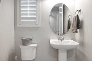Half bath with toilet