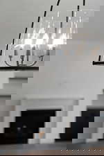 Detailed view of a fireplace