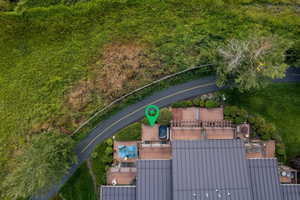 View from above of property