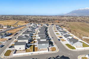 Aerial perspective of suburban area