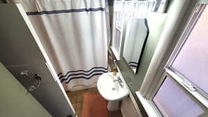 Bathroom with tile floors