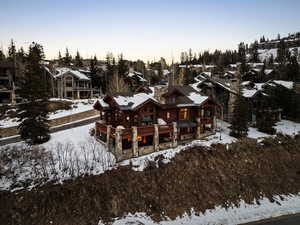 Aerial view of residential area