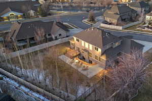 Aerial view of residential area