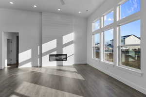 12' CEILINGS THROUGH CENTER OF HOE W/ WALL OF WINDOWS!  SHIPLAP FIREPLACE!