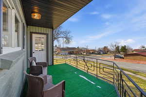Balcony with a residential view