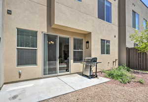 View of patio with grilling area