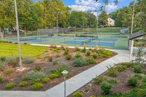 View of tennis court