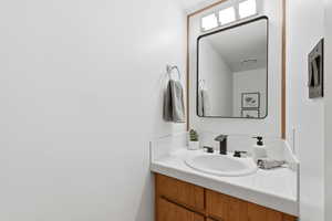 Bathroom featuring vanity