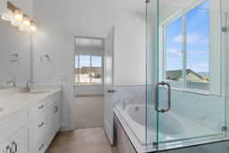 PRIMARY SUITE BATHROOM W/ WHITE CABINETS, QUARTZ COUNTERTOPS & DOUBLE SINKS! (PICTURE OF PREVIOUS BUILT HOME-COLORS AND MATERIALS MAY VARY)