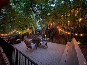 Trex deck featuring stairway
