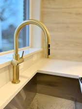 Kitchen view of a sink