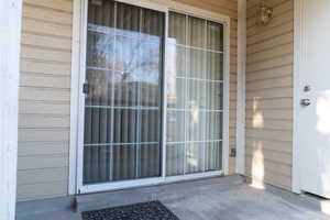 Only one step from the living room to the patio, which is also equipped with electrical outlets.