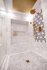 Marble finished shower