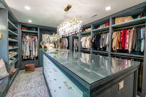 featuring a closet island