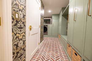 Mud room, Laundry room, half bath and storage