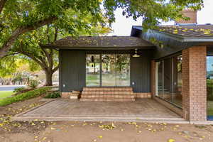 View of patio with entry steps