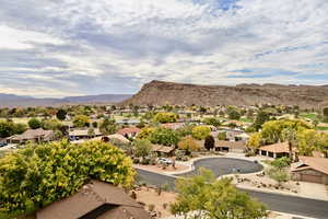 Mountain view with nearby suburban area