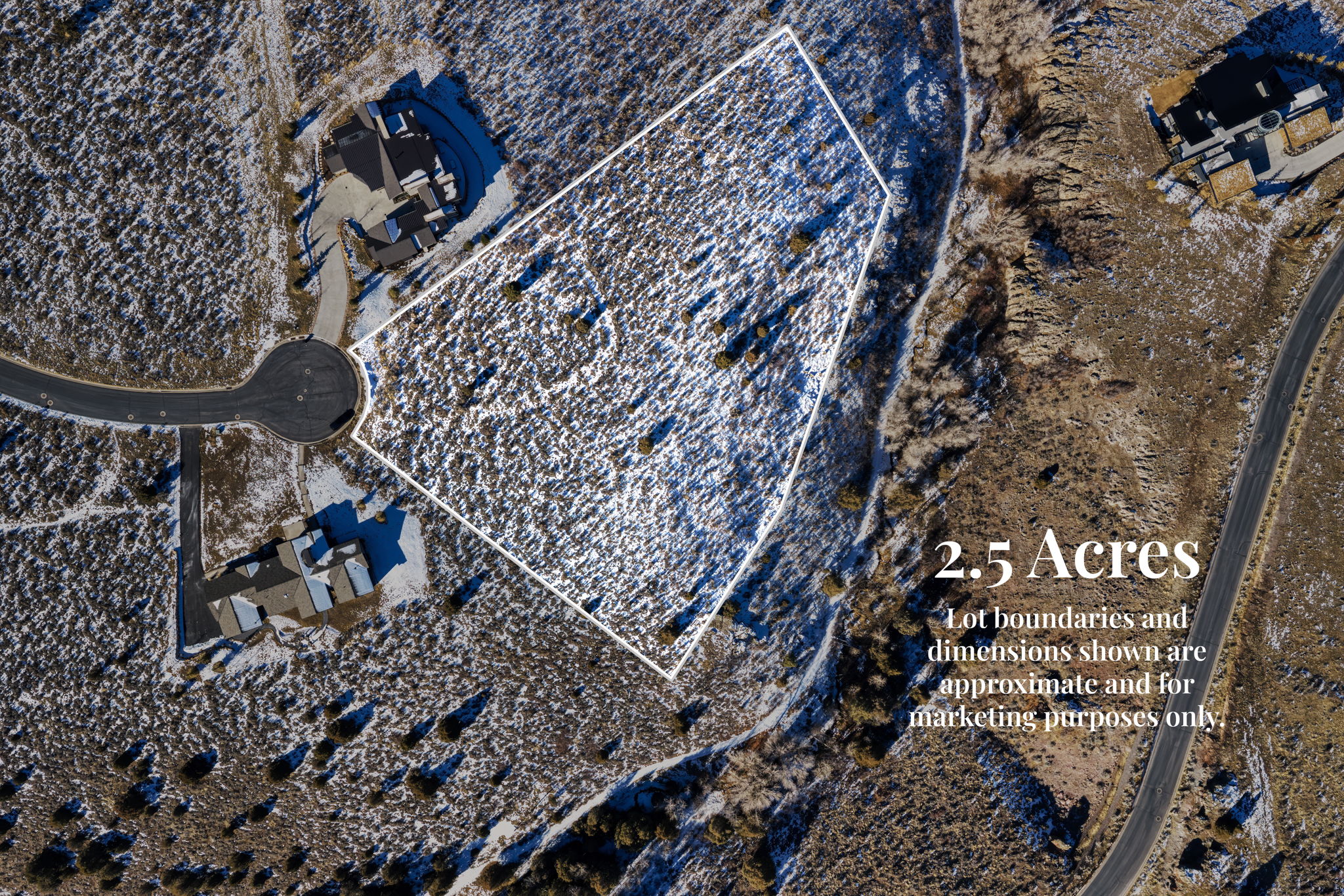 Aerial view of property's location