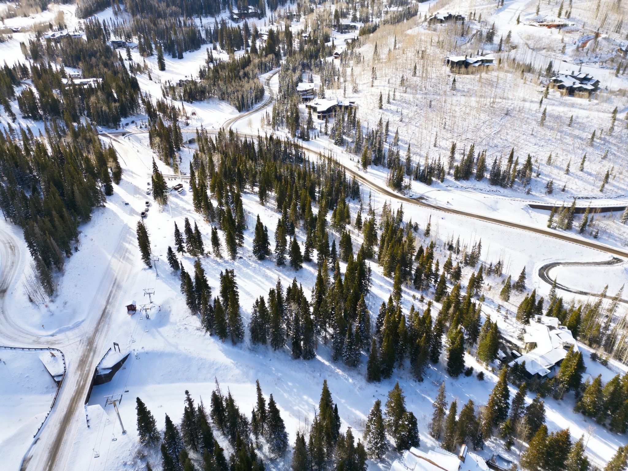 View of snowy aerial view