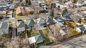 Aerial view of residential area